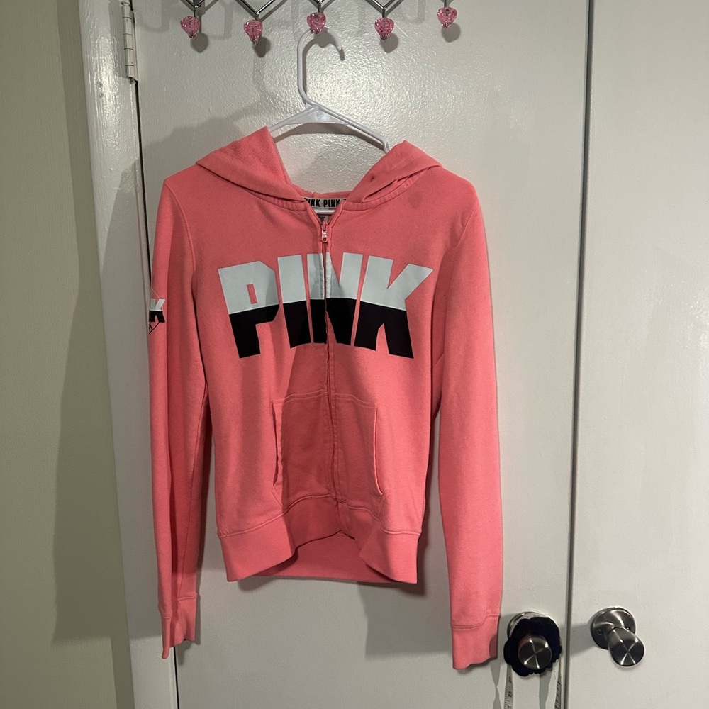 Victoria's Secret Pink Hoodie/Jogger set - Pink and Black